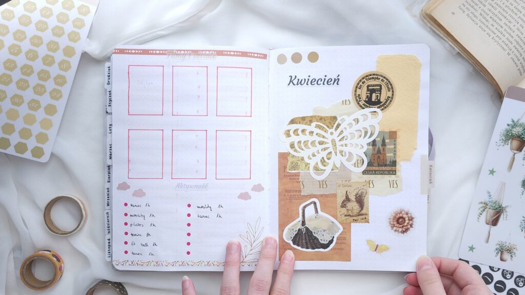 bullet journal na kwiecień