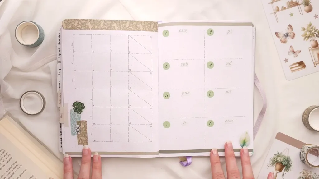 Bullet journal na maj inspiracja