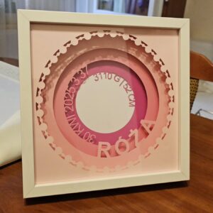 Metryczka na prezent dla dziewczynki